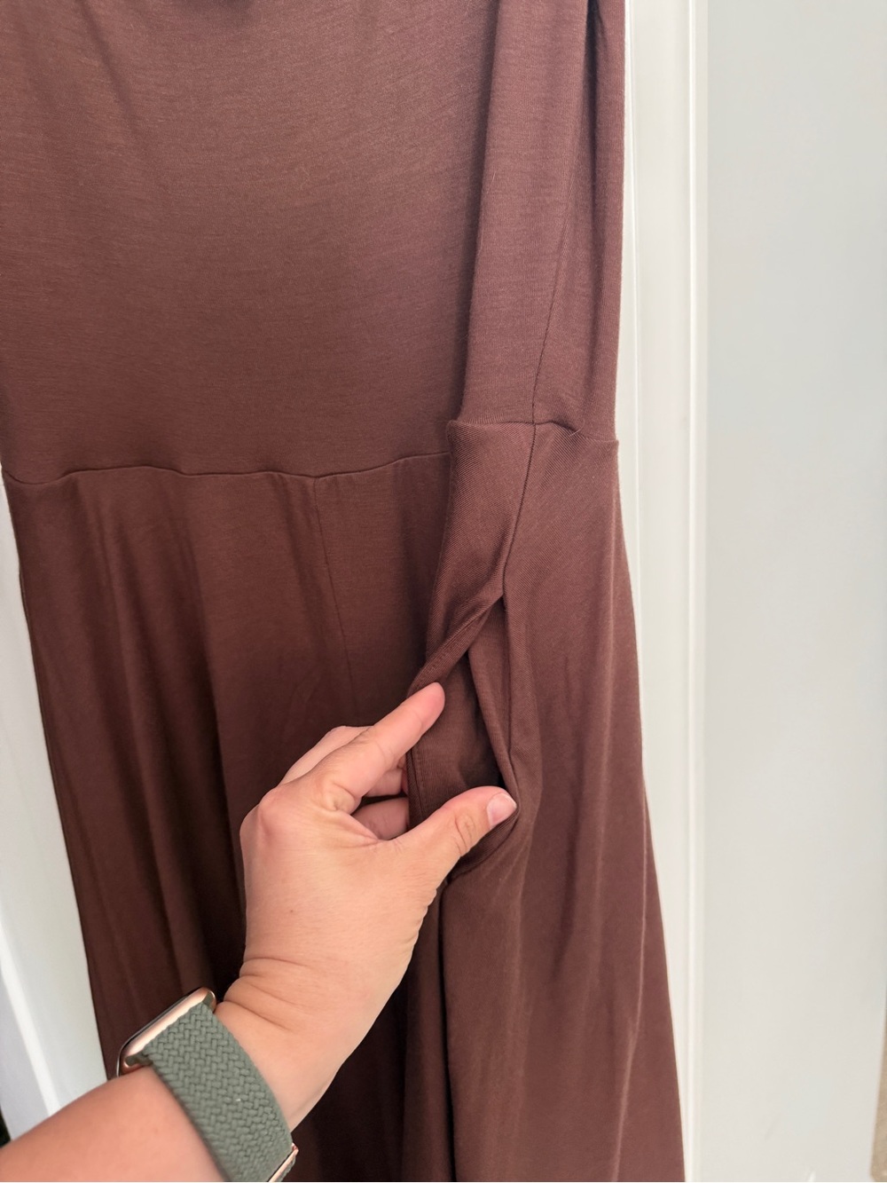 Reformation Rou Knit Dress cafe brown sleevless - Picture 3 of 6